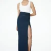 Maylena Denim maxi-rok met hoge taille – Indigoblauw Maylena Denim maxi-rok met hoge taille – Indigoblauw
