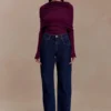 Kirralee jeans met rechte pijpen en omgeslagen boorden – Indigoblauw Kirralee jeans met rechte pijpen en omgeslagen boorden – Indigoblauw