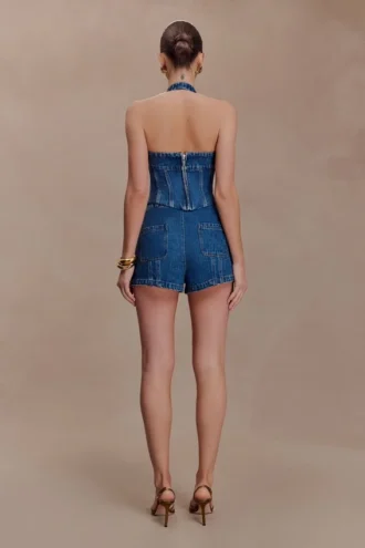 Meadow Denim Shorts – Donkerblauw