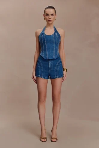 Meadow Denim Shorts – Donkerblauw