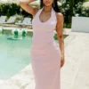 Meadow haltertop met korset – Candy Pink Meadow haltertop met korset – Candy Pink