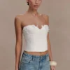 Melany bustier met applicaties van Denim – Wit Melany bustier met applicaties van Denim – Wit