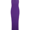 Melodie halter maxi-jurk van gebreid materiaal – paars Melodie halter maxi-jurk van gebreid materiaal – paars