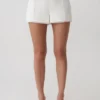 Melody linnen Short met kant – Wit Melody linnen Short met kant – Wit