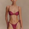 Memphis bikinibroekje met kralen – Wijnrood Memphis bikinibroekje met kralen – Wijnrood