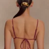 Memphis bikinitop met kralen – Wijnrood Memphis bikinitop met kralen – Wijnrood
