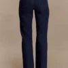 Meryl Denim-jeans met vetersluiting – Indigoblauw Meryl Denim-jeans met vetersluiting – Indigoblauw