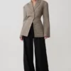 Mila getailleerde blazer – Tan Check Mila getailleerde blazer – Tan Check