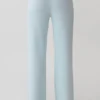 Miley-broek met rechte pijpen en gehaakte tailleband – licht aqua Miley-broek met rechte pijpen en gehaakte tailleband – licht aqua