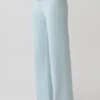 Miley-broek met rechte pijpen en gehaakte tailleband – licht aqua Miley-broek met rechte pijpen en gehaakte tailleband – licht aqua
