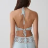 Miley gehaakte haltertop – licht aqua Miley gehaakte haltertop – licht aqua