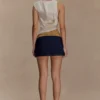 Miranda Denim mini-rok met riem van imitatiesuède – Indigoblauw Miranda Denim mini-rok met riem van imitatiesuède – Indigoblauw