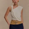 Miranda Denim mini-rok met riem van imitatiesuède – Indigoblauw Miranda Denim mini-rok met riem van imitatiesuède – Indigoblauw
