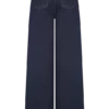 Miranda faux suède Denim jeans met brede pijpen en riem – Indigo Blue Miranda faux suède Denim jeans met brede pijpen en riem – Indigo Blue