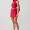 Misty haltertop met open rug – Rood Misty haltertop met open rug – Rood