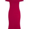 Molly off-shoulder gebreide midi-jurk – Framboos Molly off-shoulder gebreide midi-jurk – Framboos