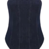 Monte strapless Denim-Corset – gewaschen indigoblau Monte strapless Denim-Corset – gewaschen indigoblau