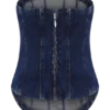 Monte strapless diamante Denim corset – middernachtblauw Monte strapless diamante Denim corset – middernachtblauw