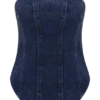 Monte strapless diamante Denim corset – middernachtblauw Monte strapless diamante Denim corset – middernachtblauw