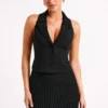 Mura colbertvest – Zwart Mura colbertvest – Zwart
