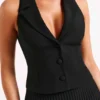Mura colbertvest – Zwart Mura colbertvest – Zwart