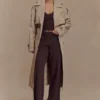 Natalya geribbelde gebreide cami-top – donkere chocolade