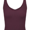 Natalya geribbelde gebreide cami-top – Merlot Natalya geribbelde gebreide cami-top – Merlot