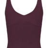 Natalya geribbelde gebreide cami-top – Merlot Natalya geribbelde gebreide cami-top – Merlot