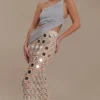 Noel midi-rok van spiegelbreisel – Beige Noel midi-rok van spiegelbreisel – Beige