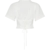 Noelia-shirt met korte mouwen en strik aan de achterkant – Wit Noelia-shirt met korte mouwen en strik aan de achterkant – Wit