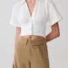 Noelia-shirt met korte mouwen en strik aan de achterkant – Wit Noelia-shirt met korte mouwen en strik aan de achterkant – Wit