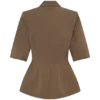 Opal-top met pofmouwen – Cacaobruin Opal-top met pofmouwen – Cacaobruin
