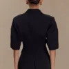 Opal-top met pofmouwen – Zwart Opal-top met pofmouwen – Zwart
