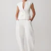 Oriana linnen oversized broek – wit Oriana linnen oversized broek – wit