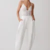 Oriana linnen oversized broek – wit Oriana linnen oversized broek – wit