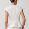 Oriana linnen vest met knopen – Wit Oriana linnen vest met knopen – Wit