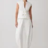 Oriana linnen vest met knopen – Wit Oriana linnen vest met knopen – Wit