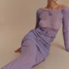 Orianna Orchid gebreide maxi-rok – Orchid Orianna Orchid gebreide maxi-rok – Orchid