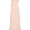 Paloma gebreide maxi-jurk met bloemen en één schouder – Babyroze Paloma gebreide maxi-jurk met bloemen en één schouder – Babyroze