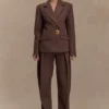 Max Cinched Waist Blazer – Chocolade Max Cinched Waist Blazer – Chocolade