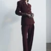 Penelope geplooide broek met hoge taille – Mahonie Penelope geplooide broek met hoge taille – Mahonie