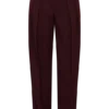 Penelope geplooide broek met hoge taille – Mahonie Penelope geplooide broek met hoge taille – Mahonie