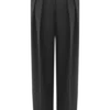 Penelope geplooide broek met hoge taille – Zwart Penelope geplooide broek met hoge taille – Zwart