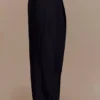 Penelope geplooide broek met hoge taille – Zwart Penelope geplooide broek met hoge taille – Zwart