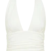 Peregrine Modal gerimpelde haltertop – Wit Peregrine Modal gerimpelde haltertop – Wit