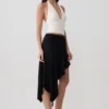 Talise modale Hankie midi-rok – Zwart Talise modale Hankie midi-rok – Zwart