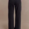Perrie mid-rise rechte jeans met strik – gewassen zwart Perrie mid-rise rechte jeans met strik – gewassen zwart