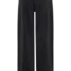 Perrie mid-rise rechte jeans met strik – gewassen zwart Perrie mid-rise rechte jeans met strik – gewassen zwart