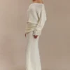Petra gerimpelde gebreide maxi-rok – ivoor Petra gerimpelde gebreide maxi-rok – ivoor