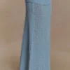 Petra gerimpelde gebreide maxi-rok – lichtblauw Petra gerimpelde gebreide maxi-rok – lichtblauw